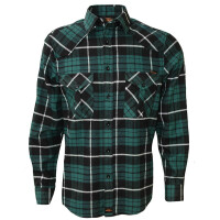 Mens Flannel Shirt Longsleeve 5X-Large Green/Black checkered