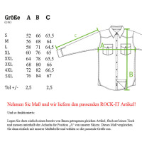 Herren checkered Flanell Hemd langarm 4X-Large Schwarz/Rot