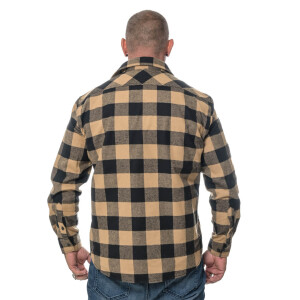Herren checkered Flanell Hemd langarm 5X-Large Black/brown