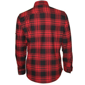 Mens Flannel Shirt Longsleeve Medium Red checkered