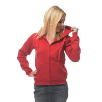 Heavy Zipped Lady Hoodie Red XL