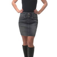 Casual denim skirt with high waistband