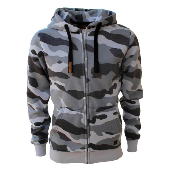 Camo zipped hoodie Camo Grey 3XL