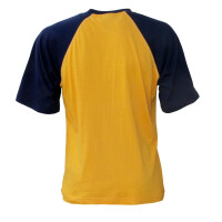 Herren dark camo T-Shirt Black Logo Yellow/Navy Medium