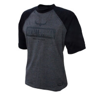 Herren Raglan Contrast T Logo Shirt Grey/Black Large