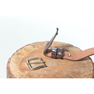 Leather belt brown - Small