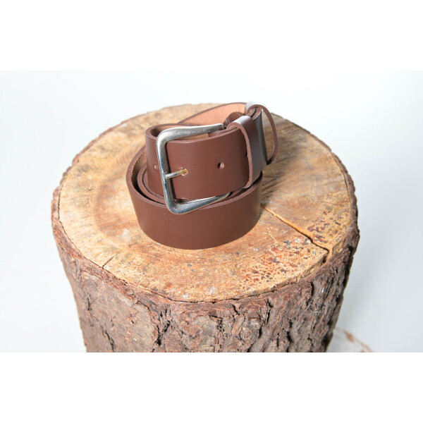 Leather belt brown - 2X-Large