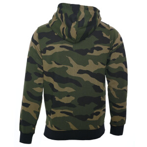 Camouflage zipped Hoodie S Gr&uuml;n/Braun