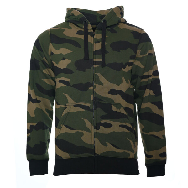 Camo zipped hoodie L green / brown