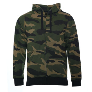 Camouflage zipped Hoodie 3XL Gr&uuml;n/Braun