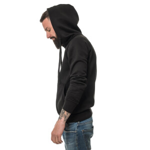 Heavy zipped hoodie slim fit S Black