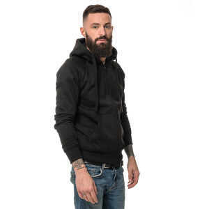 Heavy zipped hoodie slim fit S Black