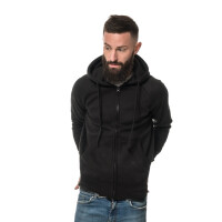Heavy zipped hoodie slim fit L Black