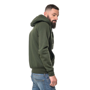 Heavy zipped hoodie slim fit XL enamel green