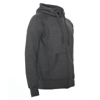 Heavy zipped hoodie slim fit 3XL Dark Heather Gray