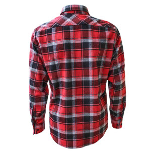 Mens Flannel Shirt Long Sleeve XX-Large Red / Black / White Plaid
