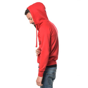 Heavy zipped hoodie slim fit S Red
