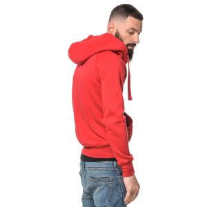 Heavy zipped hoodie slim fit 3XL Red