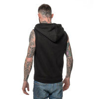Heavy zipped Hoodie sleeveless XL Schwarz