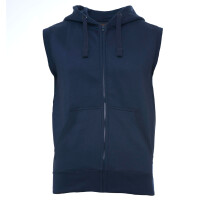 Heavy zipped hoodie sleeveless XL Navy