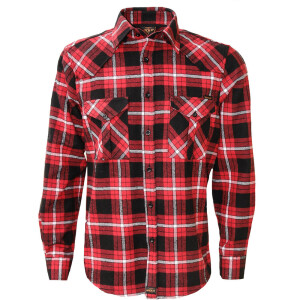Mens Flannel Shirt Long Sleeve 3X-Large Black / Red Plaid
